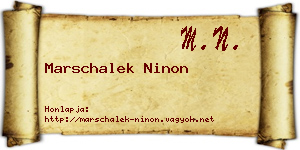 Marschalek Ninon névjegykártya